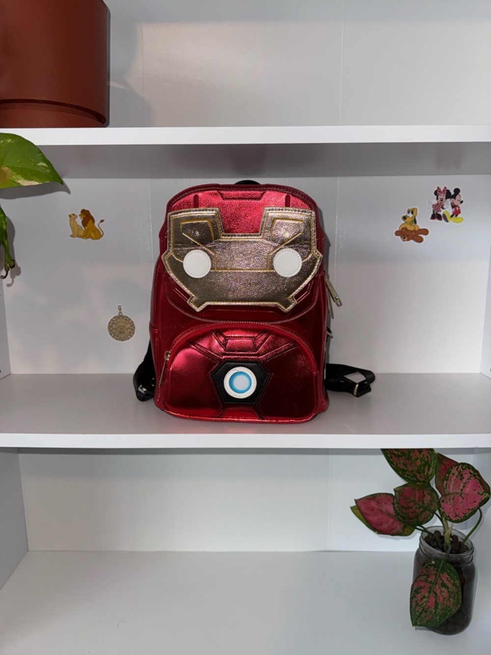 Loungefly Iron Man Light Up Red and Gold Mini Backpack